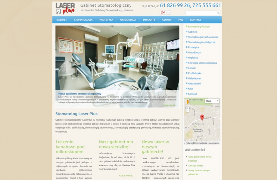 Strona internetowa gabinetu stomatologicznego
